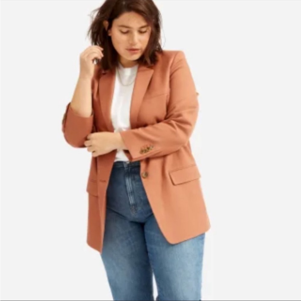 Cotton-linen terracotta Everlane Blazer
